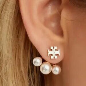 Tory Burch Pearl Earrings, Brand New